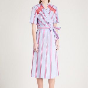 Sandro wrap Dress Blue and pink size 38, worn once